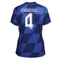 Fotbalové Dres Chorvatsko Josko Gvardiol #4 Dámské Venkovní ME 2024 Krátký Rukáv